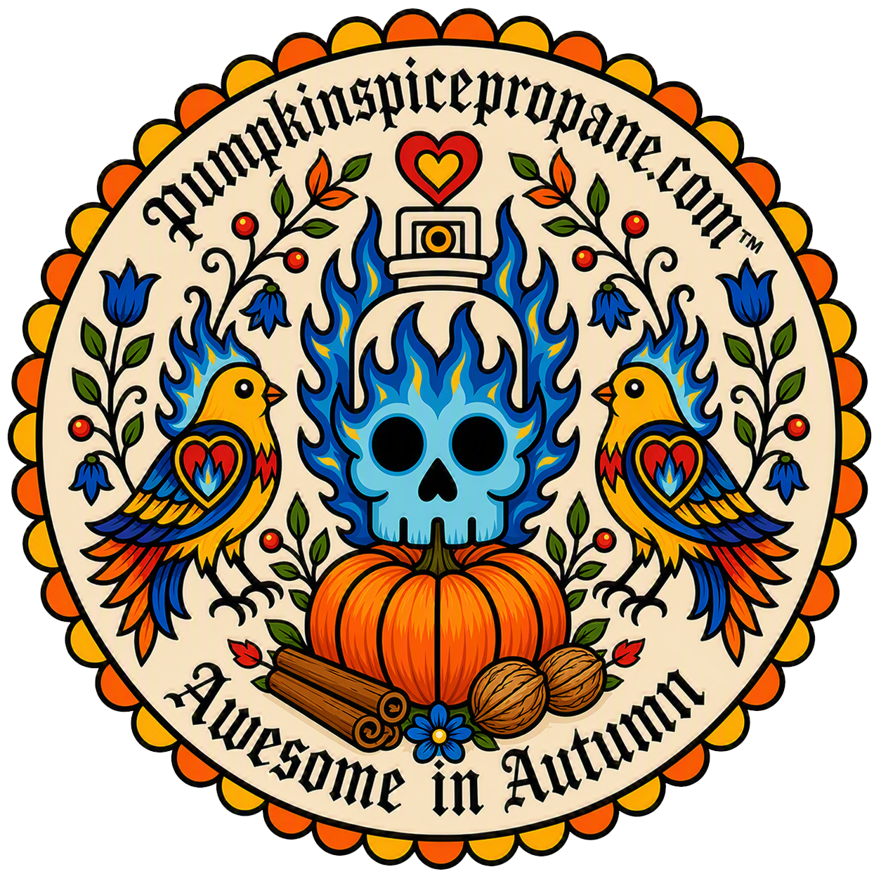 Pumpkin Spice Propane hex sign — Awesome in Autumn