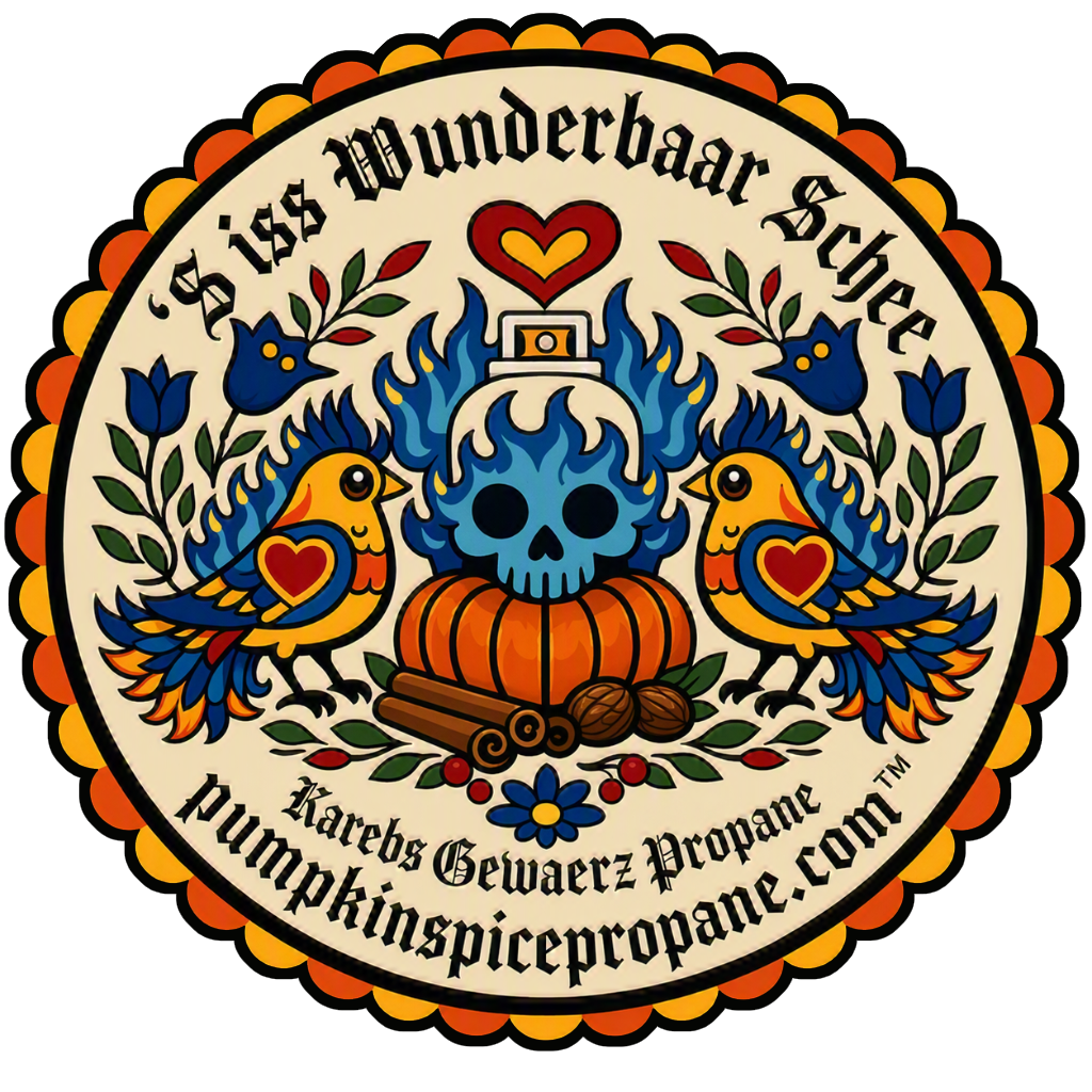 Pennsylvania Dutch–style Pumpkin Spice Propane hex sign